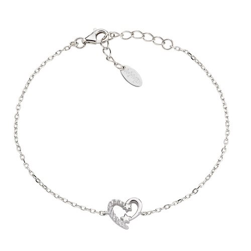 Bracciale Amen Donna Amore in Argento Zircone BRHSBBZ - BRHSBBZ